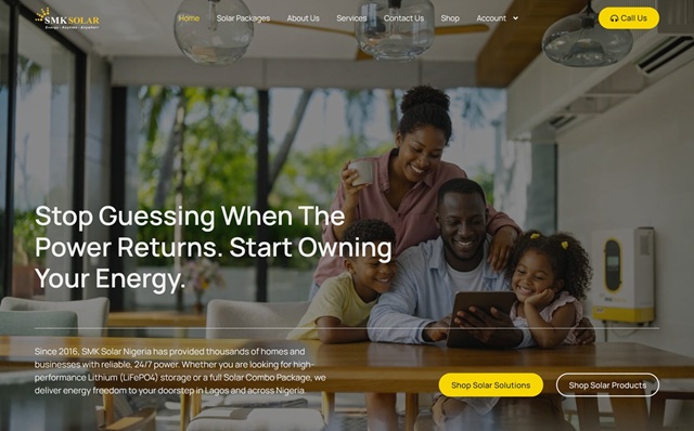 Smk solar website design